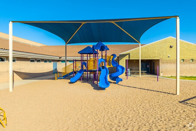 Discover the thrill of play at Maricopa Elementary School's lively playground in Maricopa.