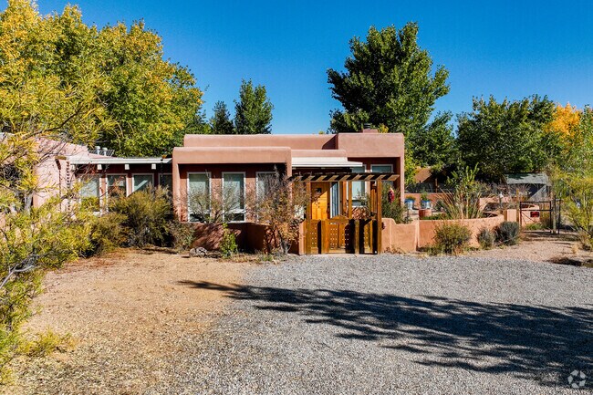 Adobe styled homes are some of the most common styles in Corrales.