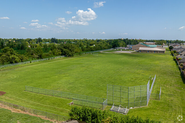 Albert Cammon Middle School rests along the Mississippi River on River Road in St. Rose.