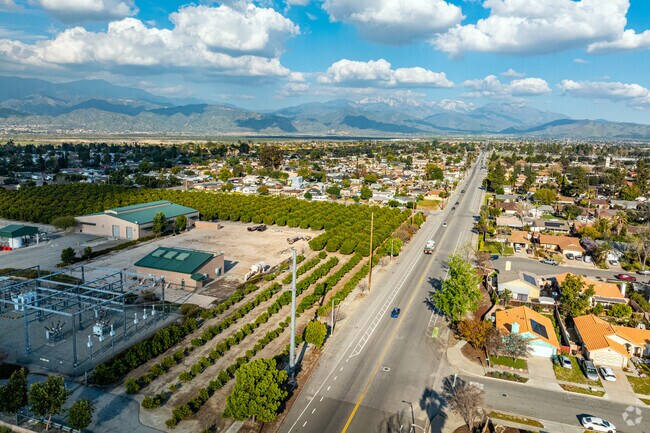 Orange groves and freeways are easily accessible in the neighborhood of North Redlands.