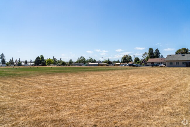 Harrisburg Elementary School students can run around the large grass fields.