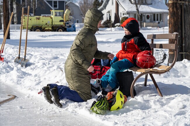 Local Rhinelander families take advantage of the long winter season with outdoor activities.