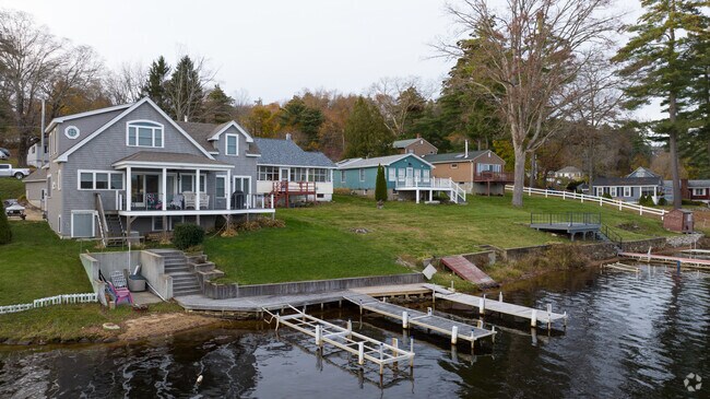 Lake Lashaway in East Brookfield is home to many houses with waterfront access.
