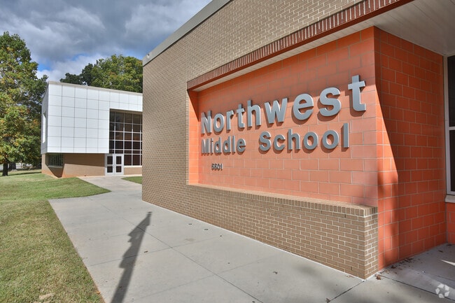 North West Middle School front of school