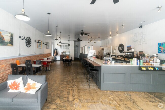 Miltown Java offers fresh coffee and pastries all day.