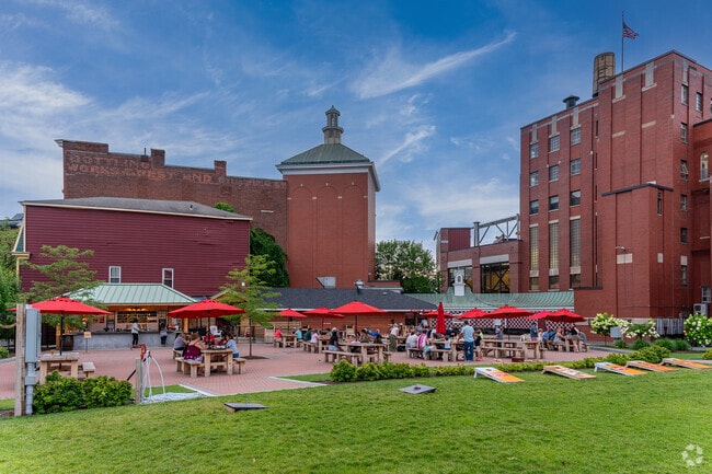 FX Matt - 1888 Biergarten serves Utica Club beer and is a popular gathering spot near Cornhill.