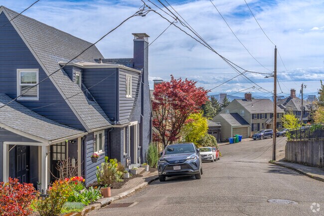 Hillside homes have limited front yard space due to its narrow, windy roads.