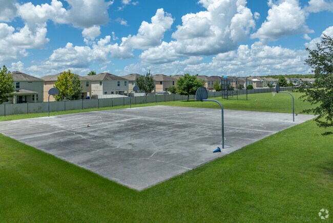 Flora Ridge Elementary School has a full basketball court.