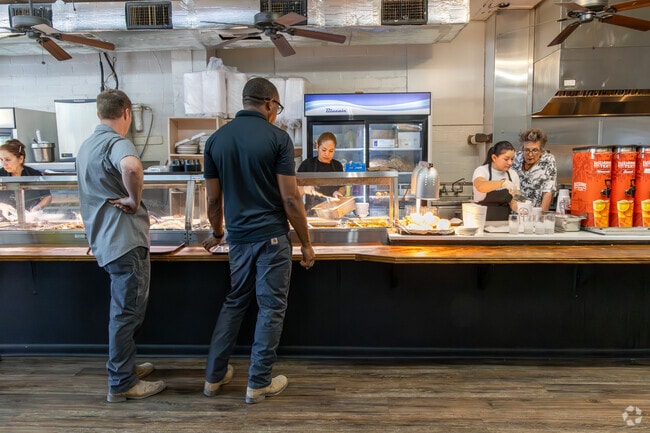 Locals line up for lunch at Matthews Cafeteria in nearby downtown Tucker, close to Pittsburg.