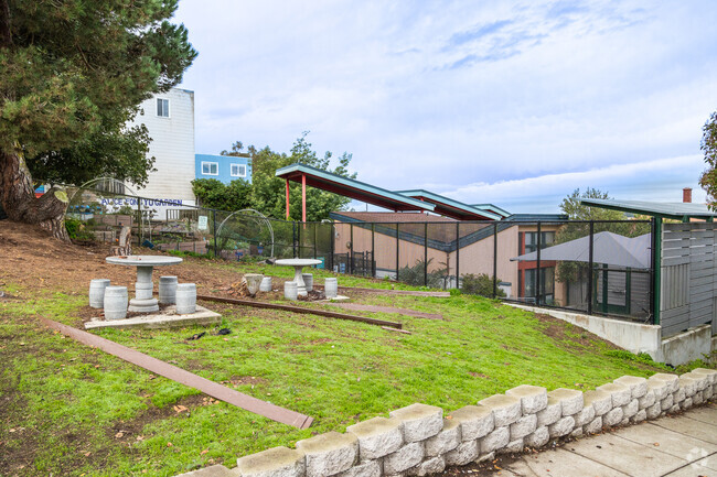 Yu (Alice Fong) Elementary has a corner garden.