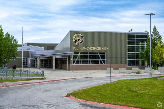 South Anchorage High School main entrance.