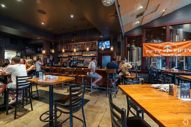 Sierra Meadows is directly across from 50/50 Brewing Co, which brews over 30 types of beer.