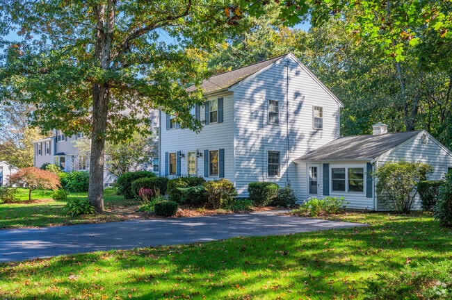 Multiple houses line L'Harault St. in Wrentham.