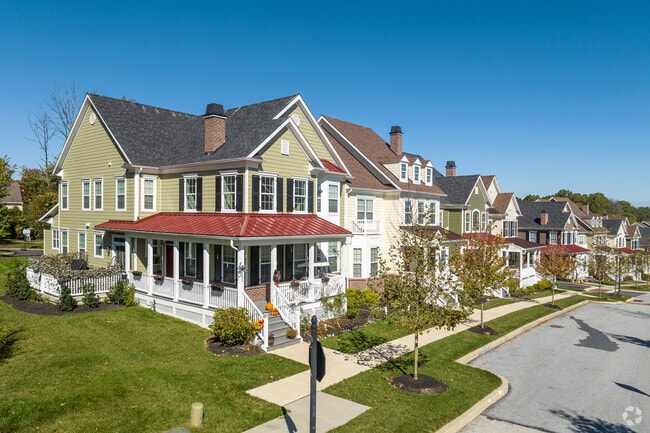 This row of unique townhomes is part of a newer development in Frazer.