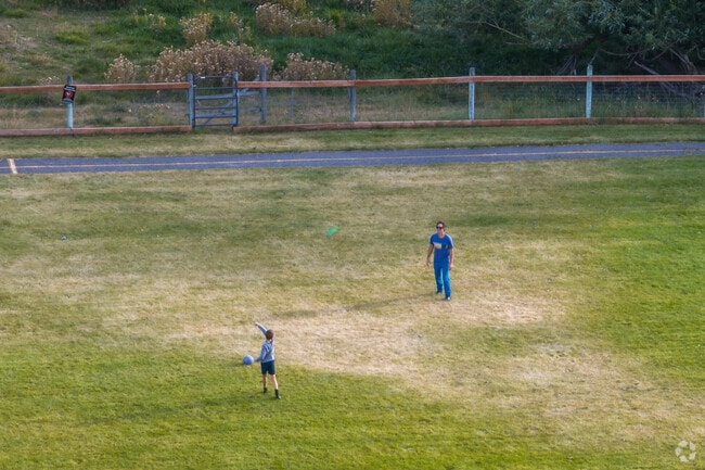 Gallatin Gateway School has a great outdoor space for sports.