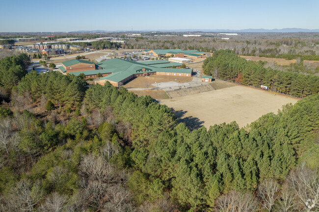 Florence Chapel Middle School is perfectly nestled away for children's safety.