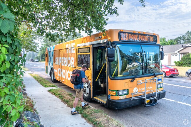 Park Point residents and visitors can utilize the public bus system.