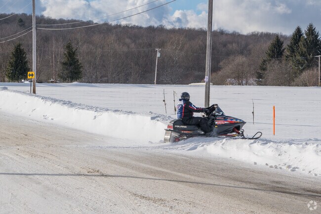 Local snowmobilers are a common sight in French Creek.