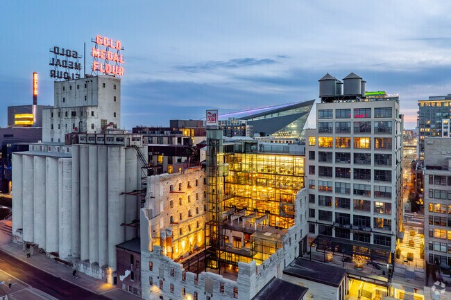 The Mill City Museum is built in the ruins of the historic Washburn A Mill.