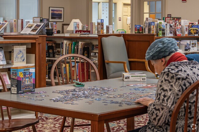 Enjoy the peaceful atmosphere at the Monroe Public Library.