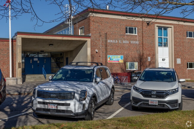 There is plenty of parking at Donald Ross Elementary School in Braintree.