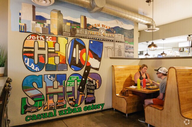 Dine at Chop Shop Casual Urban Eatery for a fresh spin on classic dishes in Cushing Park.