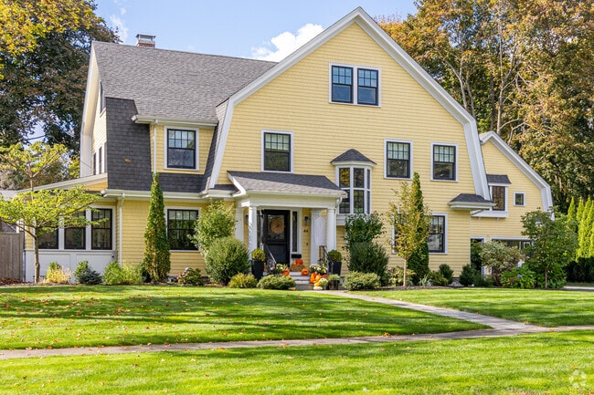 A large Farmhouse Colonial styled home Winchester, MA.