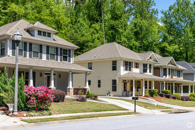 East Point has a mix of craftsman style homes sitting on small plots of land.