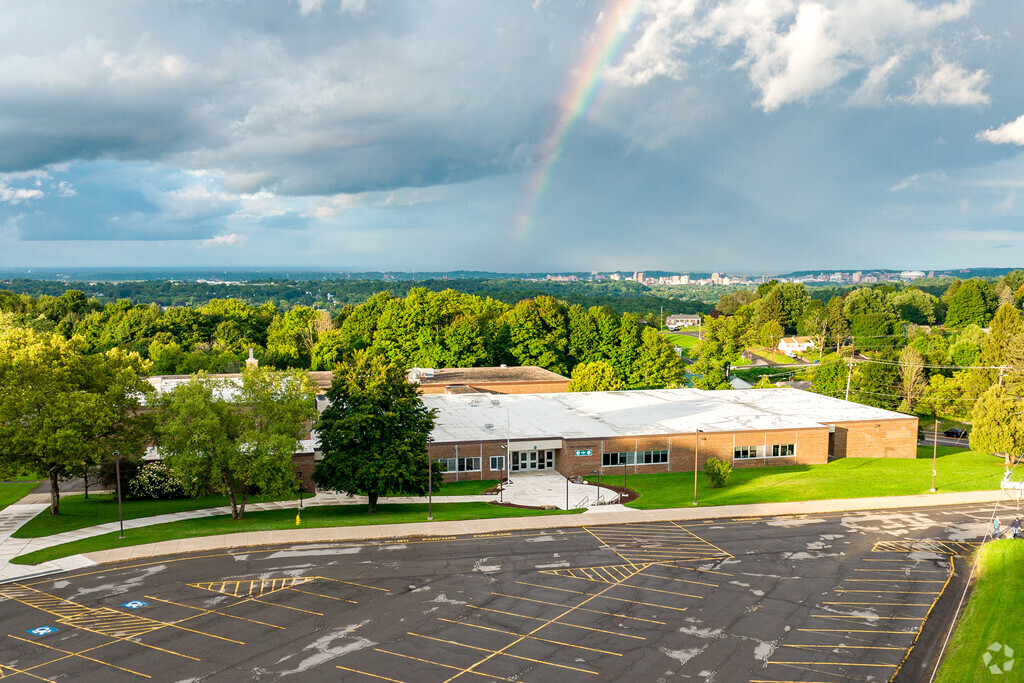 On a rainy day you might see a rainbow above Split Rock Elementary.