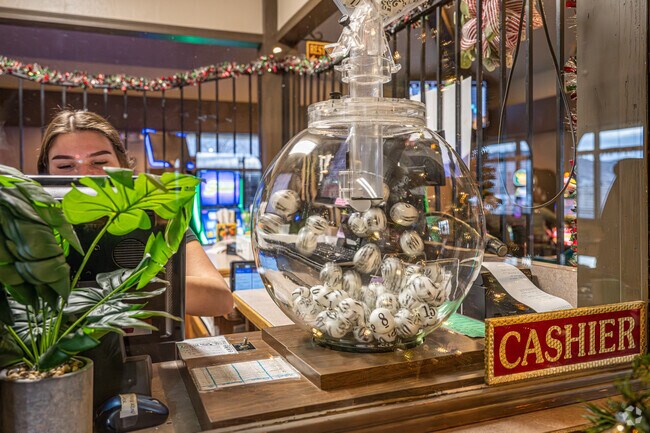 Bellevue visitors and locals enjoy a variety of food and games at Oasis Casino & Restaurant.