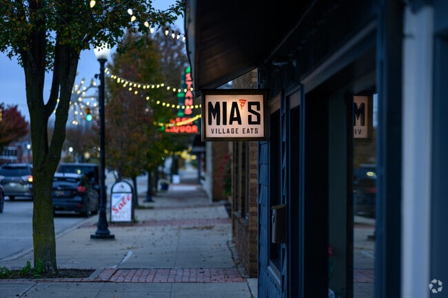 The streets of downtown Spring Lake light up at night.