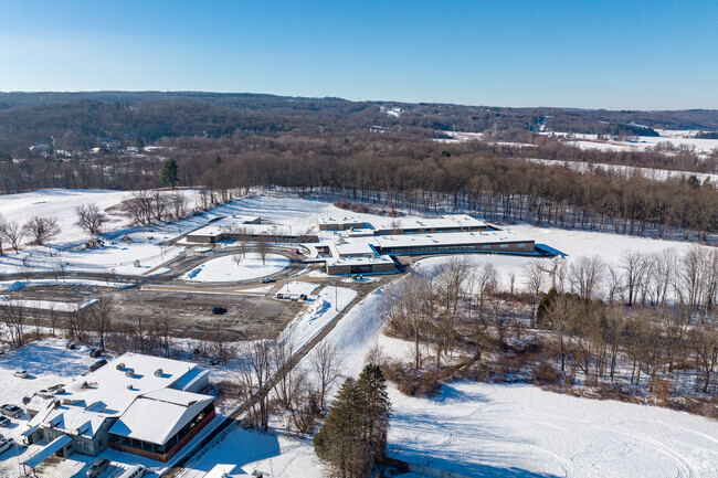 Barringer Road Elementary in Ilion has a large bus circle.