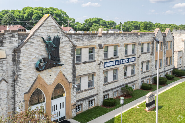 Milwaukee Math and Science Academy is a charter school that focuses on math and science.