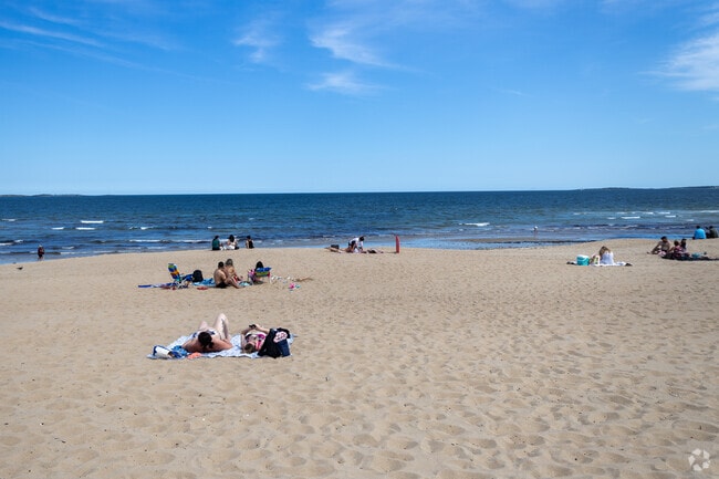 Sandy beach stretches for miles near Central Saco.