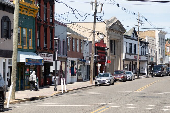 Front Street in Keyport is a lively shopping area with boutiques and local businesses.