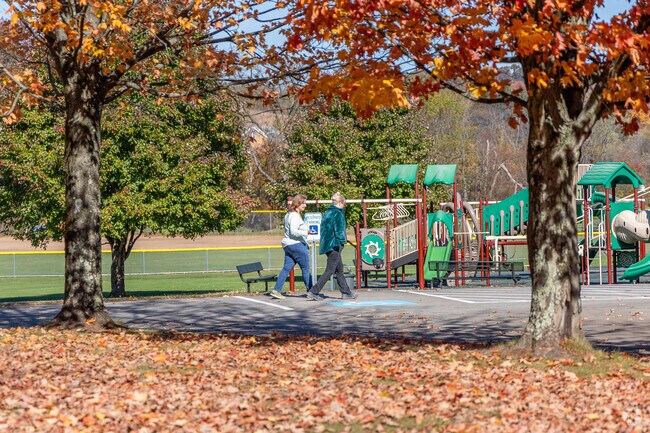 Upper Burrell Township residents take a peaceful walk through Elbert N. Kunkle Park.