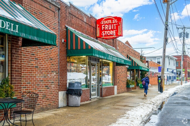 State Street Fruit Store in Northampton sells fresh produce, prepared foods, wine, and baked goods.