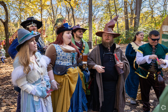 Much of the crowd dresses in a wide variety of costumes whilst at the St. Louis Renaissance Fest