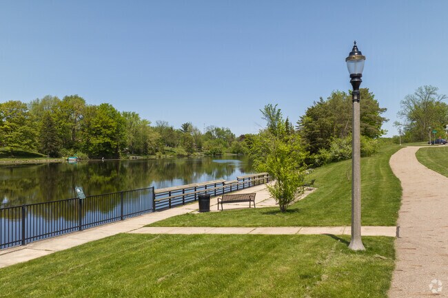 Riverview Park, located off Moores River Drive in Averill Woods, Lansing, provides a scenic recreational area for residents.