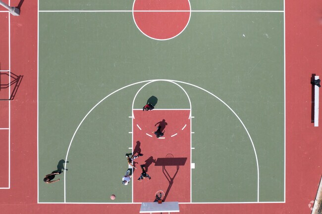 The basketball court at City Park in Penn's Common is a favorite place for some exercise.