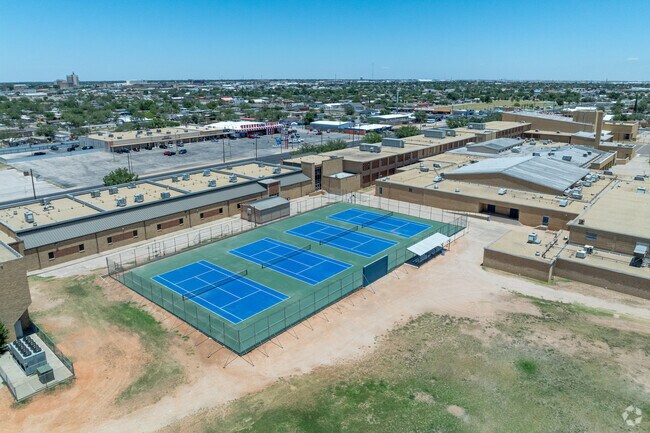 Enjoy playing on Ector College Prep Middle School's tennis courts.