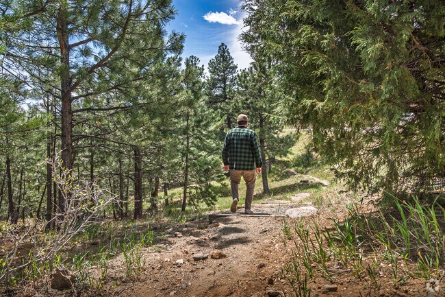 Soda Creek features a network of wooded trails to explore.