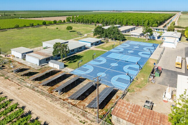Pleasant View Elementary School is surrounded by the farmland and orchards of the San Joaquin.
