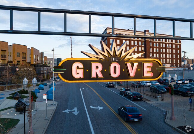 The Grove shopping and restaurant district.