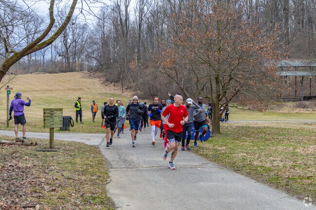 Join the free 5k Parkrun every Saturday at Leakin Park near Windsor Hills.