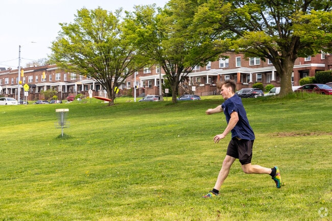 Moravia-Walther residents can keep active at Lake Montebello 18-hole frisbee-golf course.