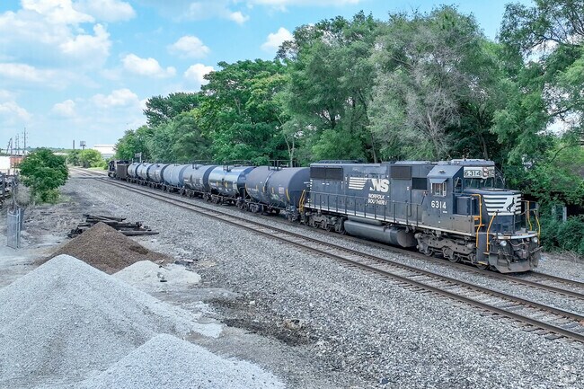 Whittier Park utilizes the transport of goods via train.