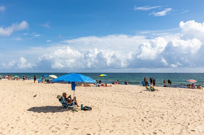 Fort Lauderdale Beach is ideal for sunbathing near Coral Ridge Isles.