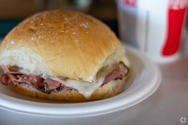 The pastrami and swiss from Arthur's Garden Deli in Blackhawk.