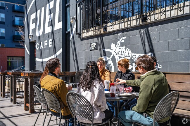 Enjoy the outdoor seating at Fuel Cafe in Waker's Point.